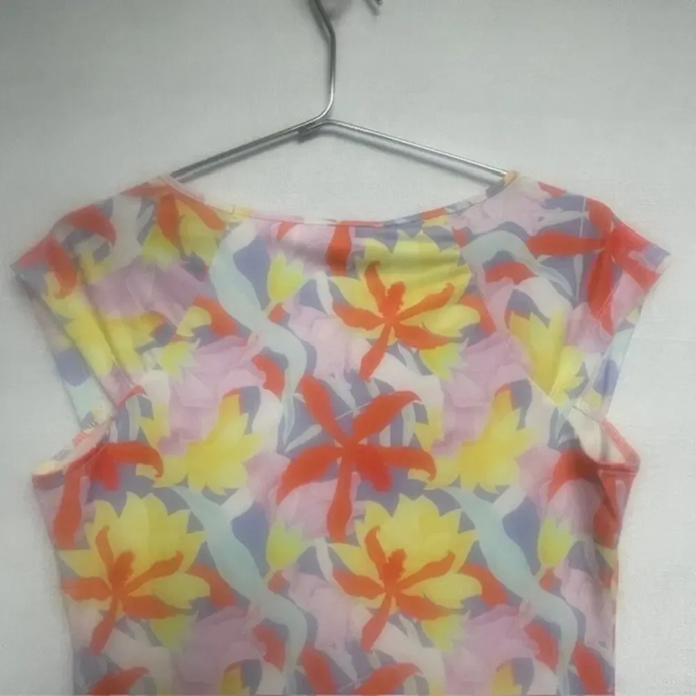 Jean-Pierre Klifa Orange Tropical All Over Print Women's Dress - Size M - NWT